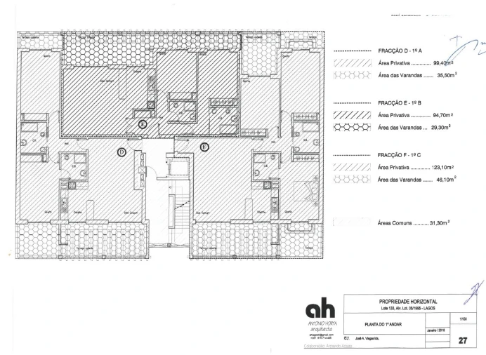Apartamento T2 para Venda em Lagos (São Sebastião e Santa Maria) Planta 1