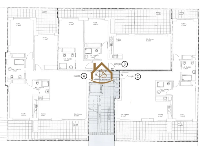 Apartamento T3 para Venda em Lagos (São Sebastião e Santa Maria) Planta 1
