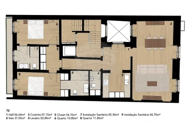 Apartamento T2 para Venda em Misericórdia