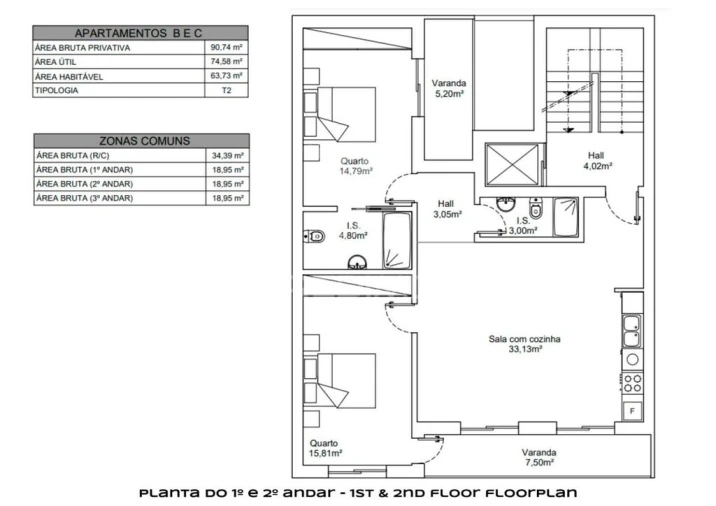 Apartamento T2 para Venda em Vila Real de Santo Antonio Foto 9