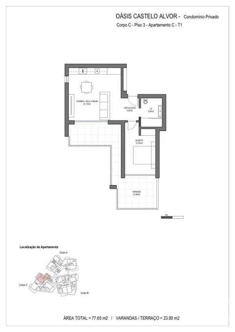 Apartamento T1 para Venda em Alvor