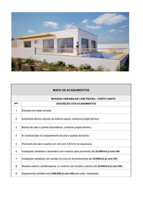 Moradia T3 para Venda em Porto Santo