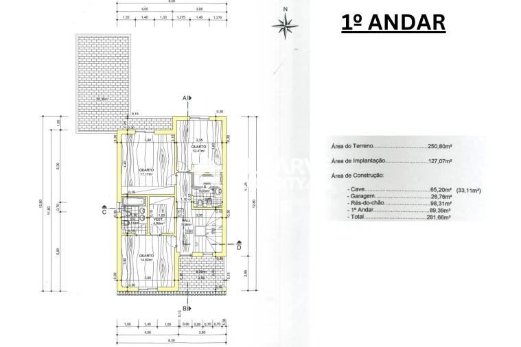 Moradia T3 para Venda em Quelfes Planta 2