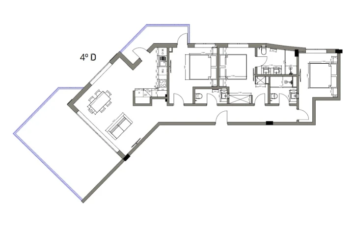 Apartamento T3 para Venda em Armação de Pera Planta 1