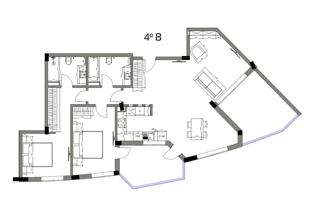 Apartamento T2 para Venda em Armação de Pera Planta 2