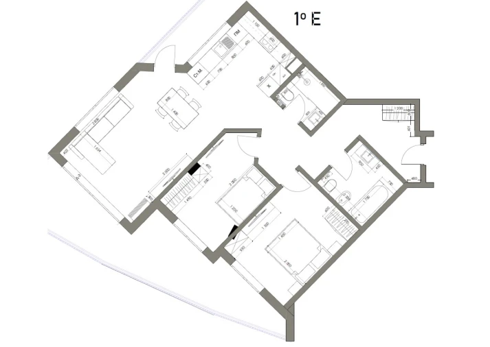 Apartamento T2 para Venda em Armação de Pera Planta 1