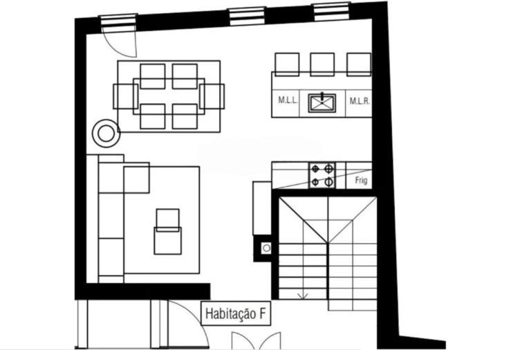 Apartamento T2 para Venda em Santa Maria do Castelo e Santiago e Santa Susana Planta 1