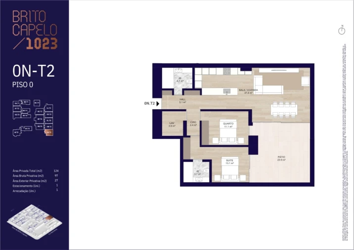 Apartamento T4 para Venda em Matosinhos e Leça da Palmeira Planta 1