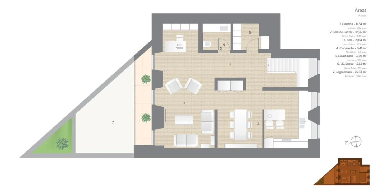Apartamento T3 para Venda em Arroios Planta 2