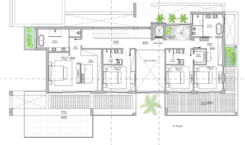 Moradia T5 para Venda em Boliqueime Planta 4