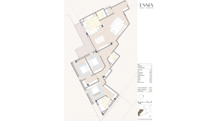 Apartamento T3 para Venda em Campanhã Planta 1