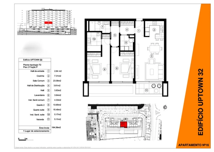 Apartamento T2 para Venda em São Martinho Planta 1