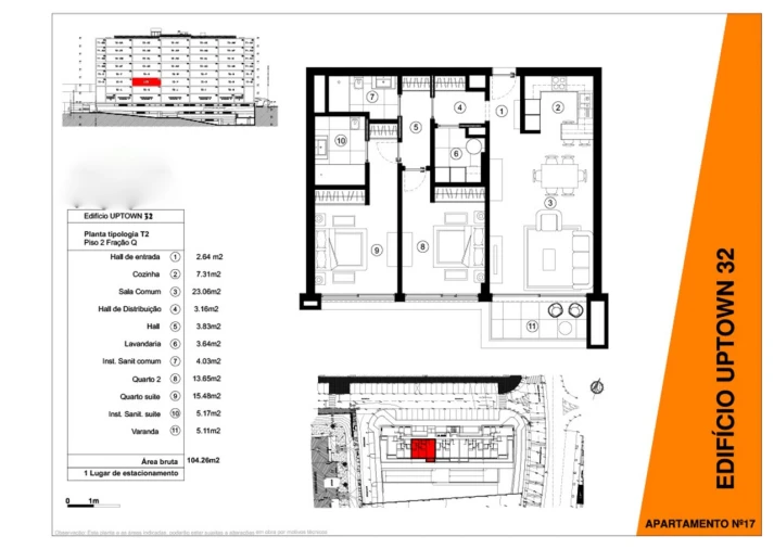 Apartamento T2 para Venda em São Martinho Planta 1