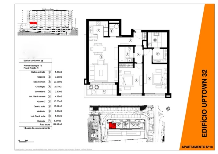 Apartamento T2 para Venda em São Martinho Planta 1