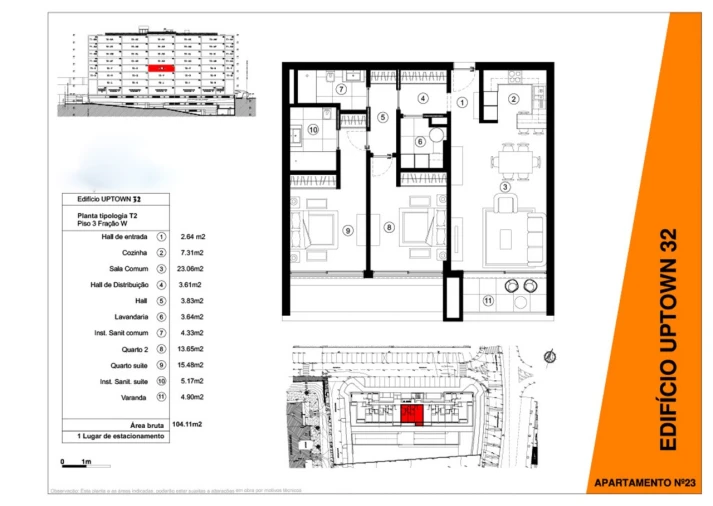 Apartamento T2 para Venda em São Martinho Planta 1