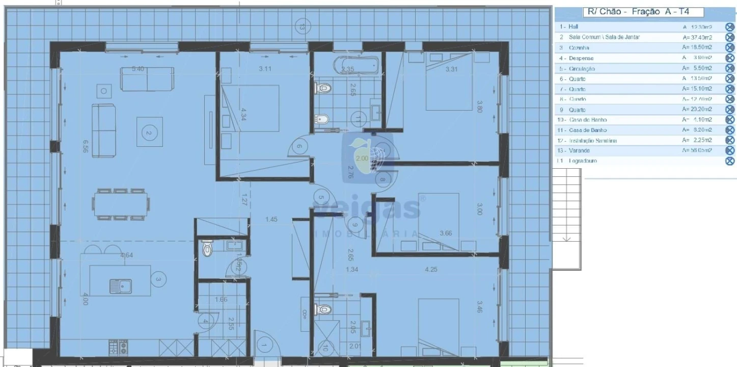 Apartamento T4 para Venda em Parceiros e Azoia Foto 24