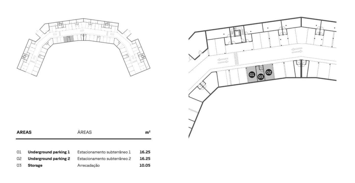 Apartamento T2 para Venda em Quarteira Planta 2