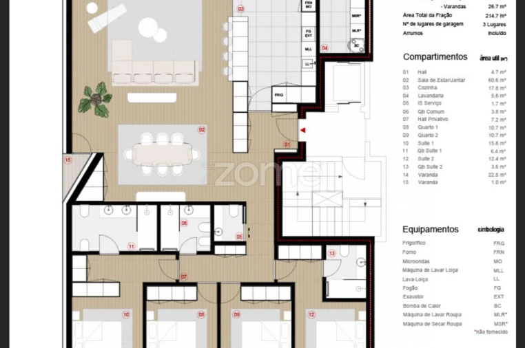 Apartamento T4 para Venda em Canidelo Foto 46