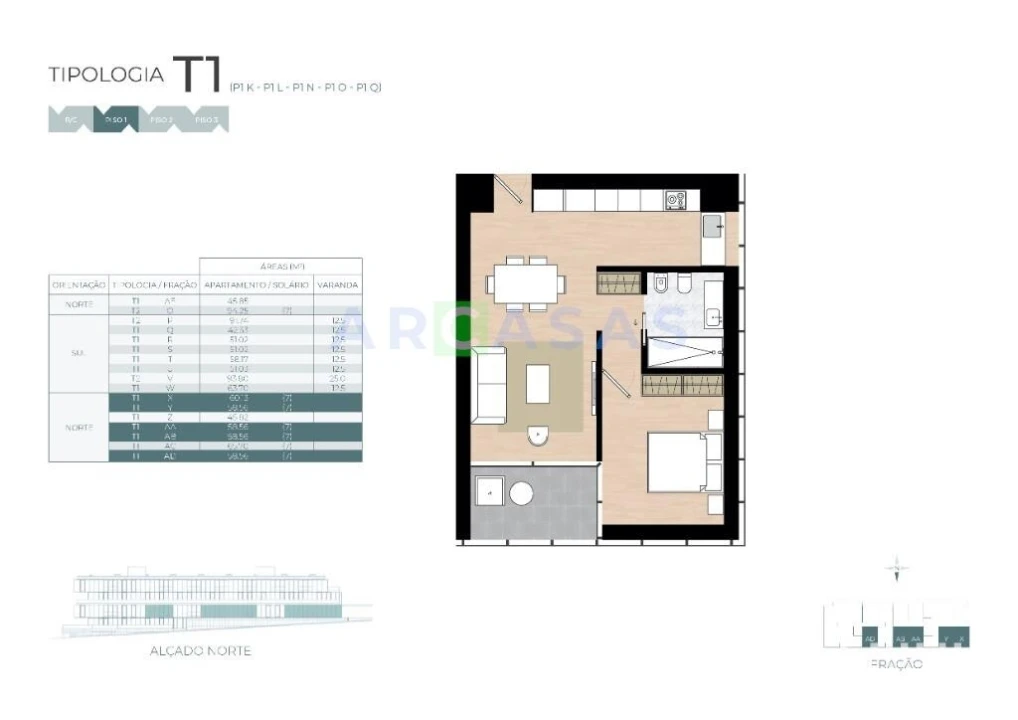 Apartamento T1 para Venda em Castêlo da Maia Foto 8