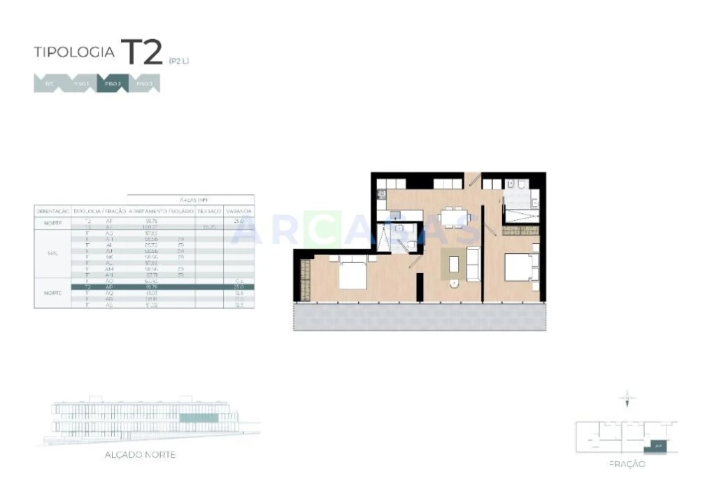 Apartamento T2 para Venda em Castêlo da Maia Foto 8