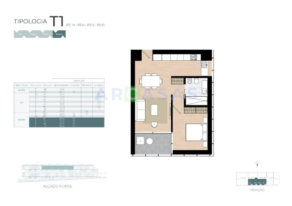 Apartamento T1 para Venda em Castêlo da Maia Foto 8