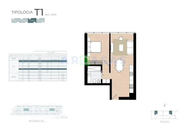 Apartamento T1 para Venda em Castêlo da Maia