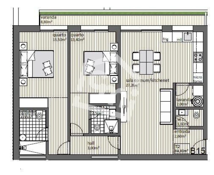 Apartamento T2 para Venda em Matosinhos e Leça da Palmeira Foto 10