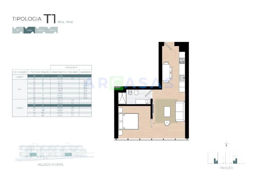 Apartamento T1 para Venda em Castêlo da Maia Foto 8