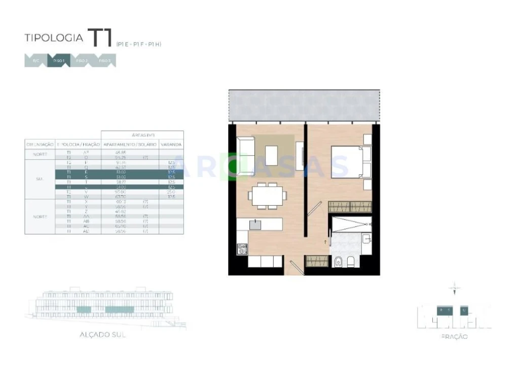 Apartamento T1 para Venda em Castêlo da Maia Foto 8