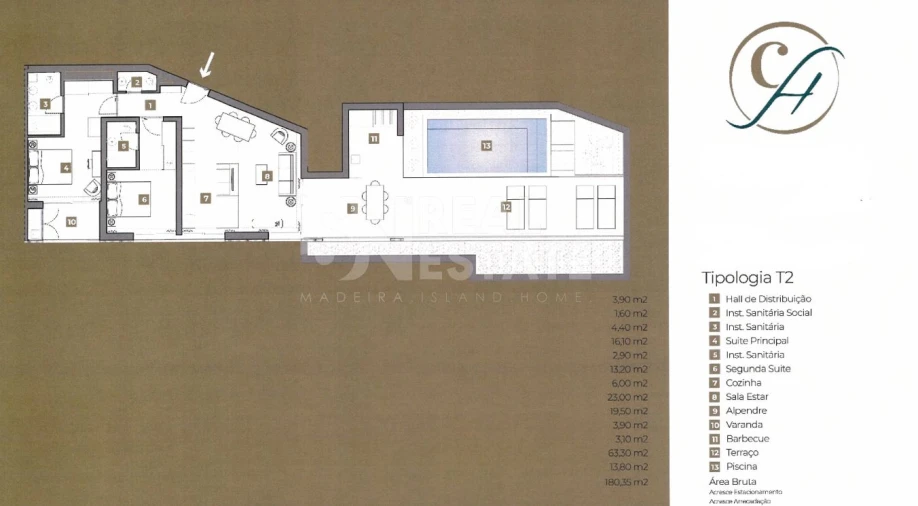 Apartamento T1 para Arrendamento em Calheta Foto 33