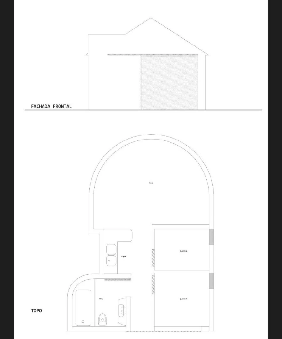 Quinta T2 para Venda em Almeirim Planta 1