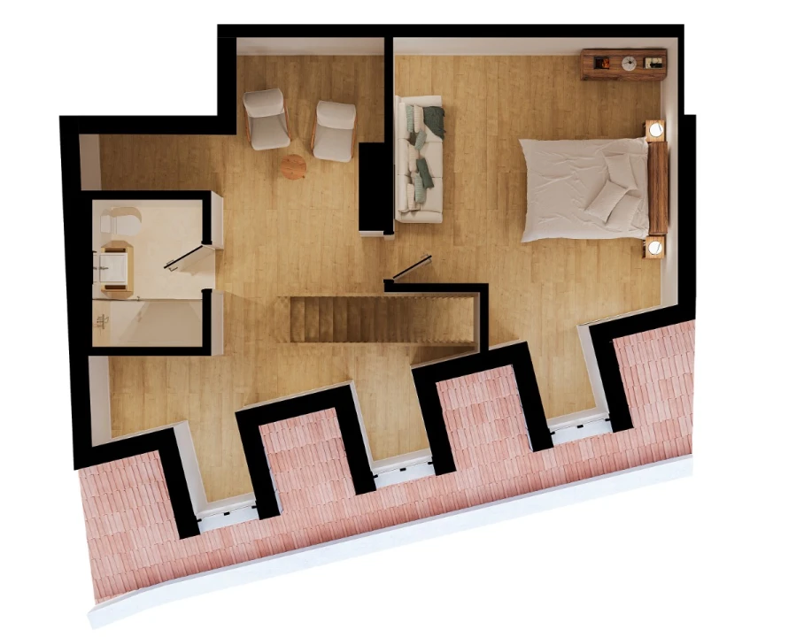 Apartamento T2 para Venda em São Vicente Planta 2
