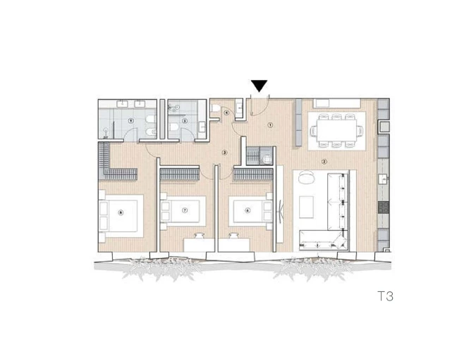 Apartamento T3 para Venda em Paranhos Planta 1