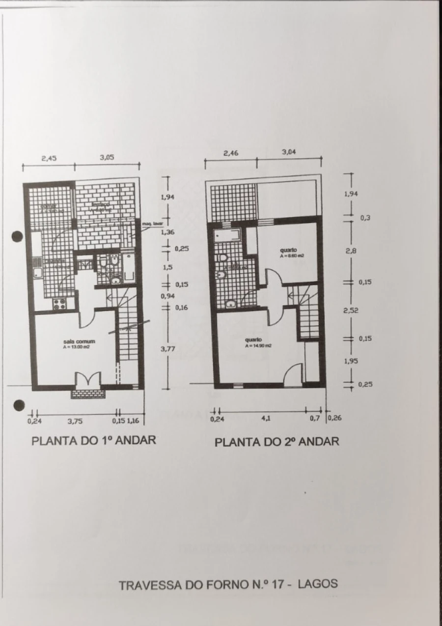 Moradia T2 para Venda em Lagos (São Sebastião e Santa Maria) Planta 1