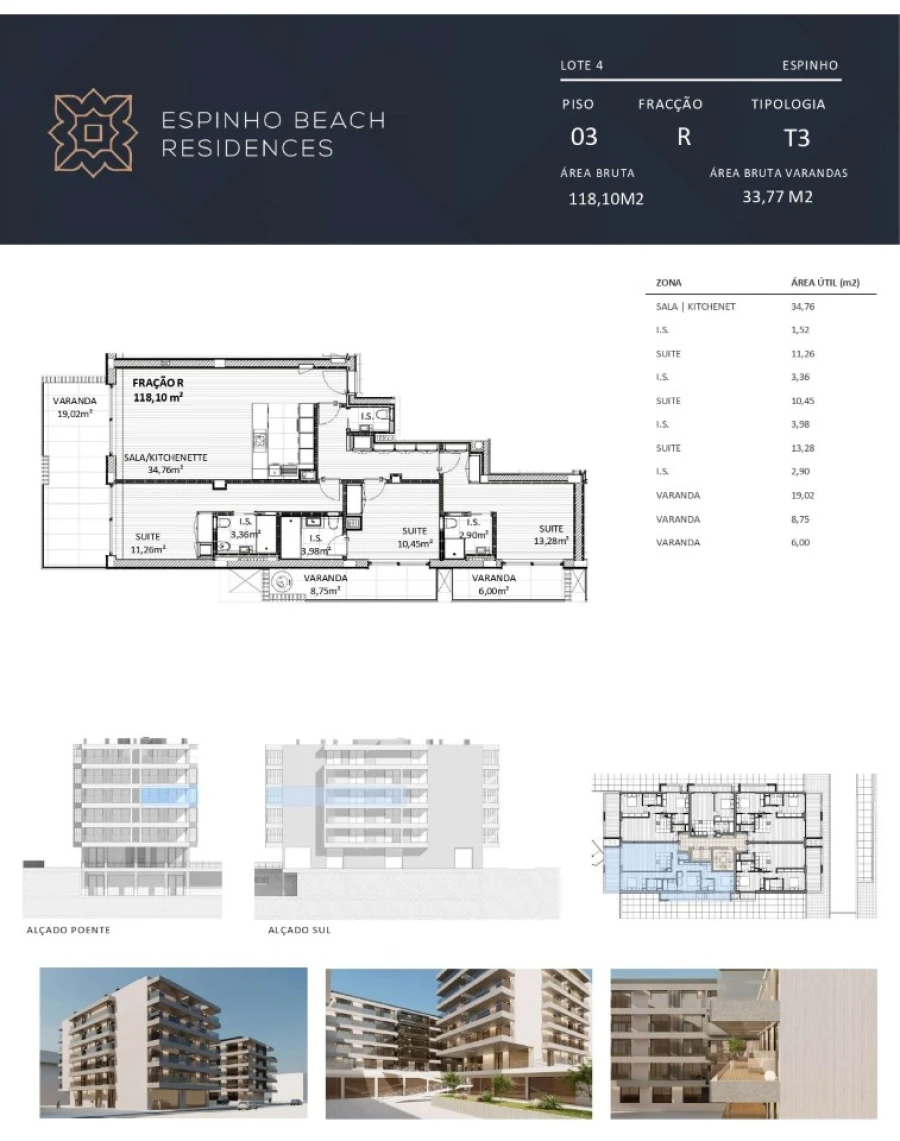 Apartamento T3 para Venda em Espinho Planta 1