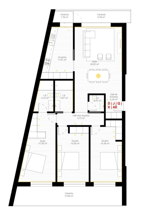 Apartamento T3 para Venda em Esgueira