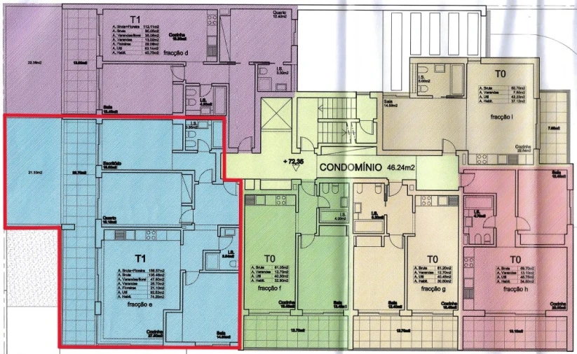 Apartamento T3 para Venda em Albufeira e Olhos de Água Planta 1
