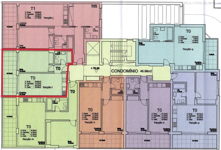 Apartamento T1 para Venda em Albufeira e Olhos de Água Planta 1