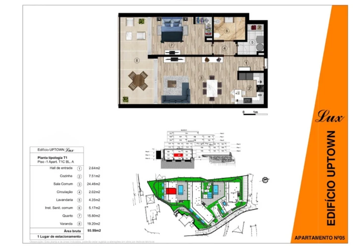 Apartamento T1 para Venda em Funchal (Santa Luzia) Planta 1