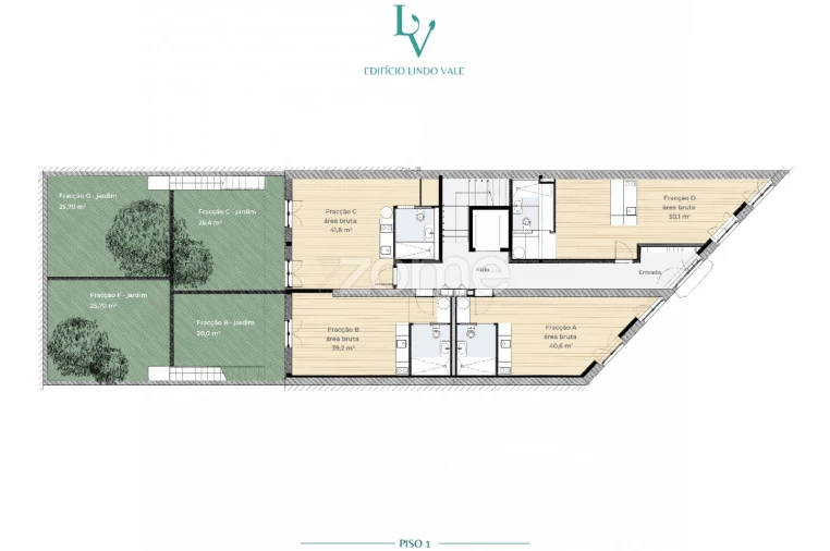 Apartamento T1 para Venda em Paranhos Planta 1