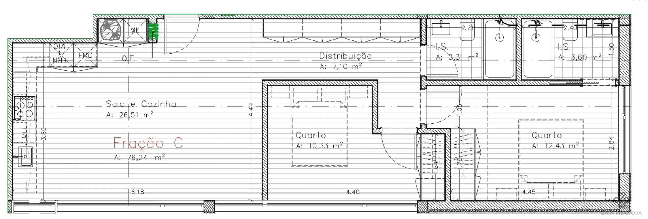 Apartamento T2 para Venda em Santa Marinha e São Pedro da Afurada Foto 12