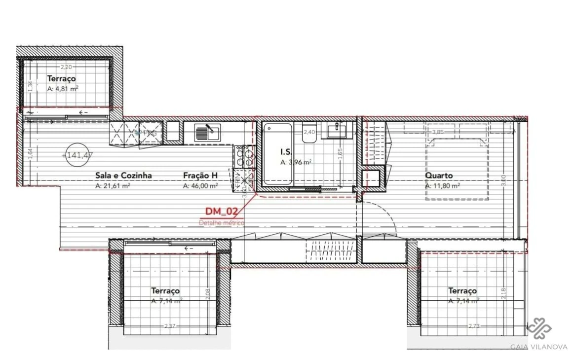 Apartamento T1 para Venda em Santa Marinha e São Pedro da Afurada Foto 12