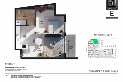 Apartamento T1 para Venda em Ribeira Brava