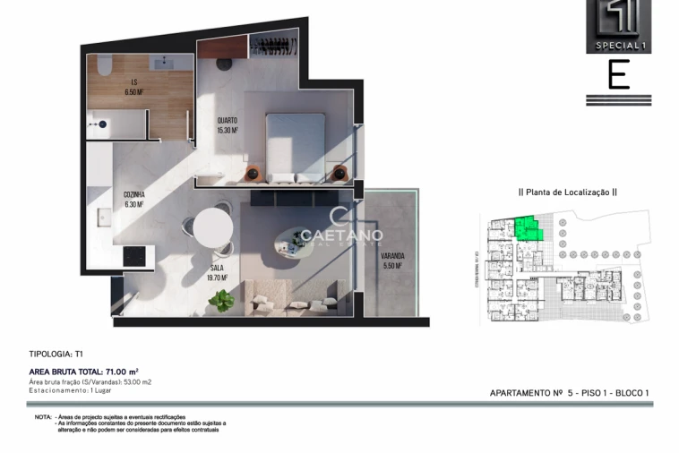 Apartamento T1 para Venda em Ribeira Brava Foto 23