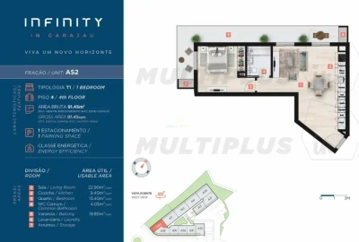 Apartamento T1 para Venda em Caniço