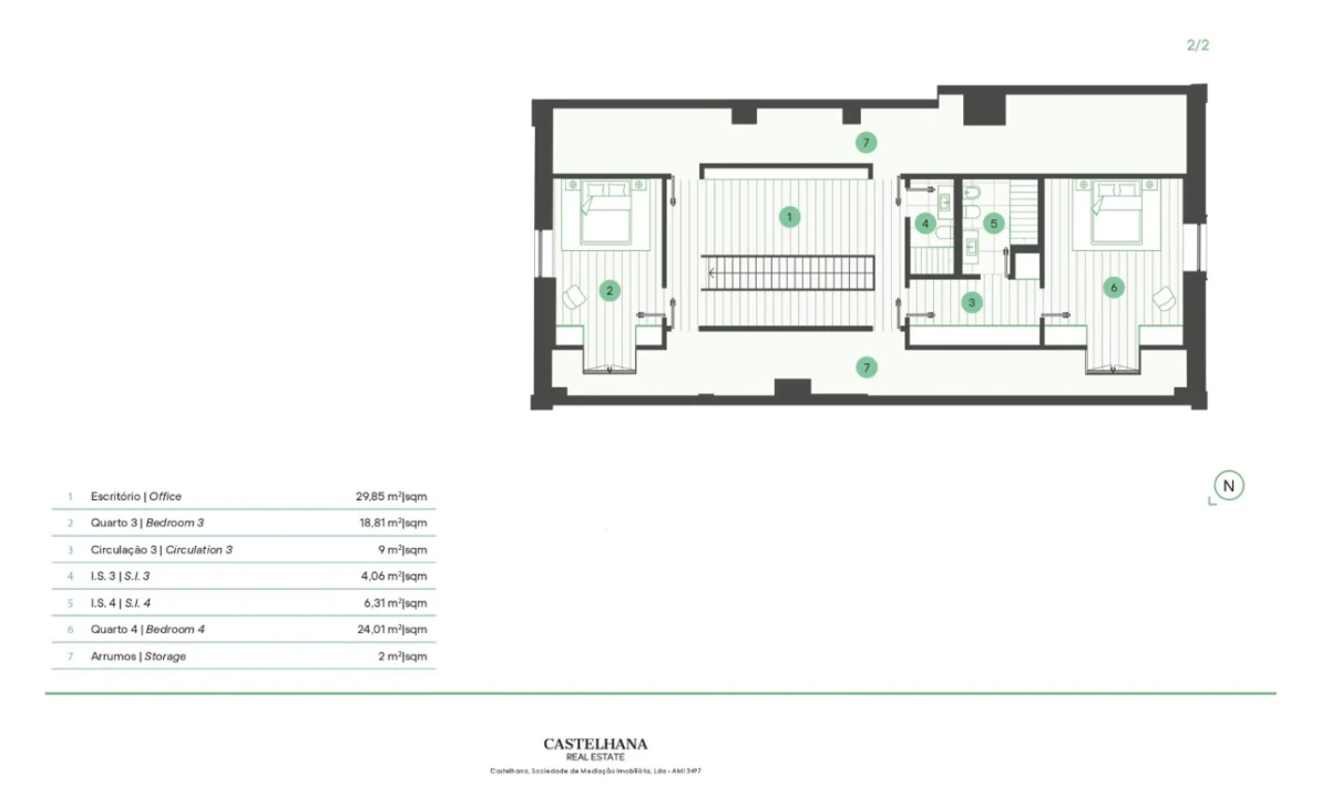 Apartamento T4 para Venda em Beato Planta 2