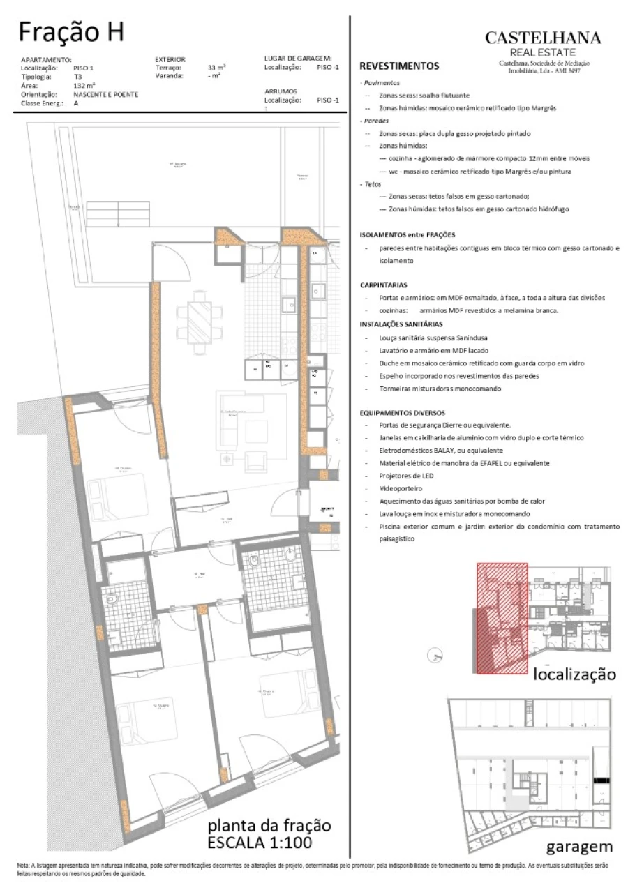 Apartamento T3 para Venda em Paranhos Planta 1