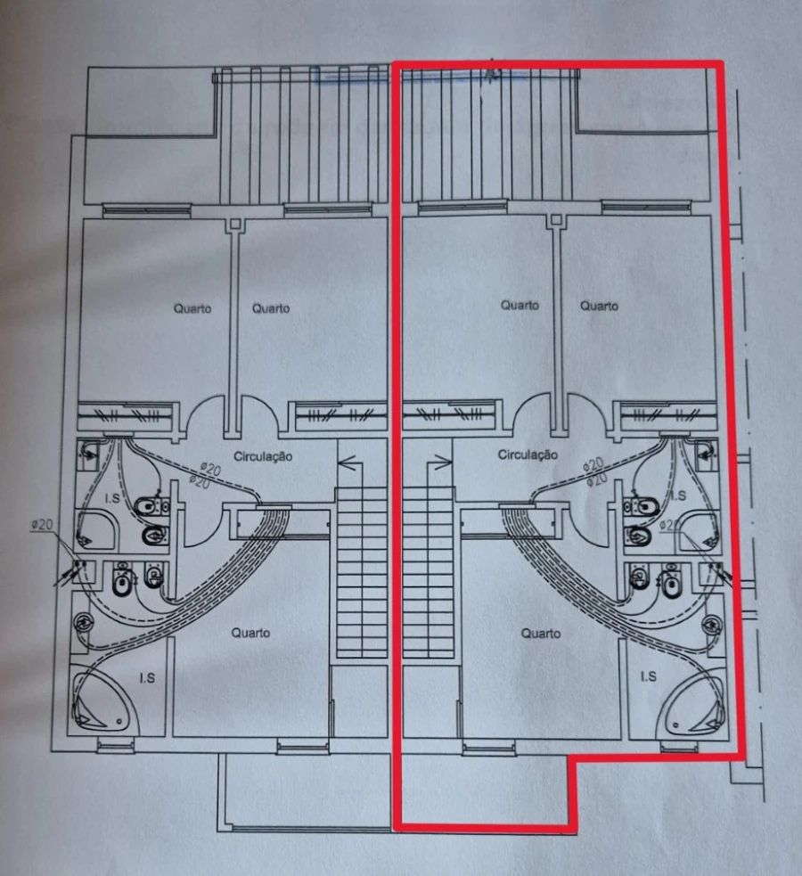 Moradia T3 para Venda em Paderne Planta 2