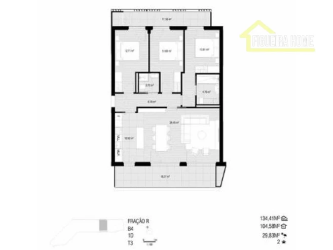 Apartamento T3 para Venda em Buarcos Foto 12