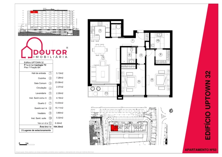 Apartamento T2 para Venda em São Martinho Planta 1